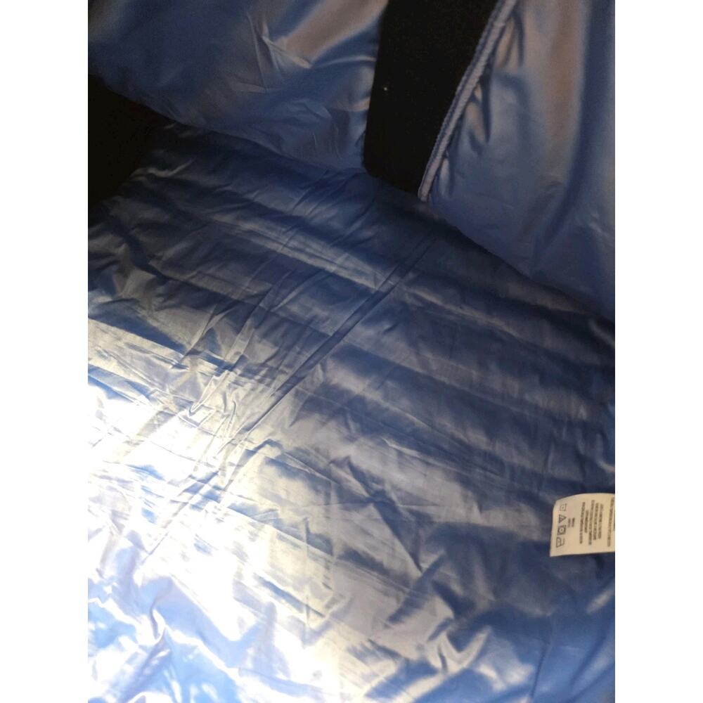 Calvin Klein Womens Blue Metallic Down Puffer Vest Large - Picture 2 of 6